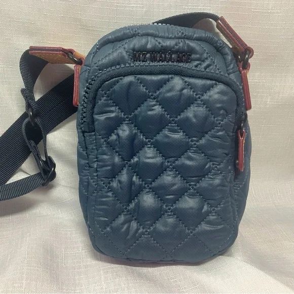 MZ Wallace Quilted Navy Crossbody Bag - Picture 4 of 5